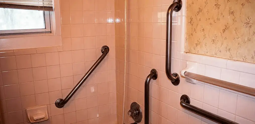 Shower grab bar installation for bathroom safety and accessibility in Pueblo, CO