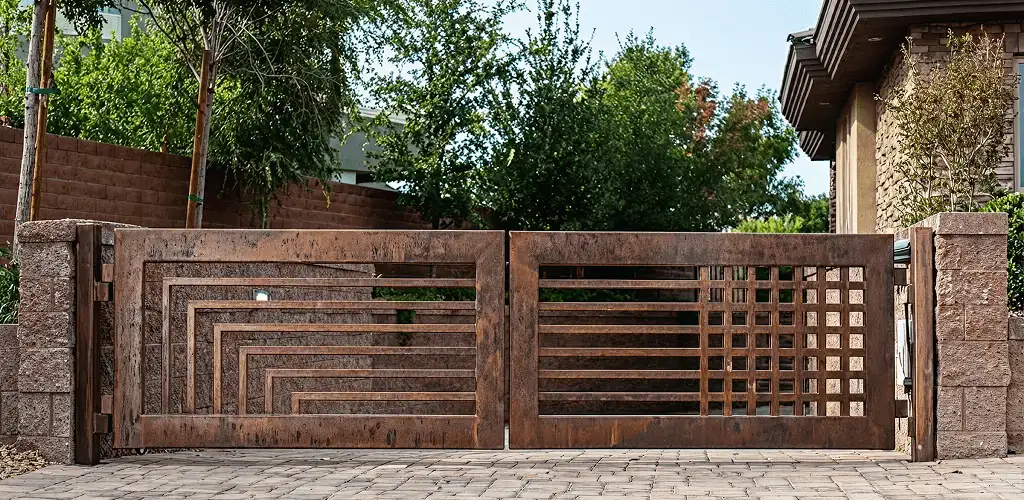 Custom driveway gate installation for a home entrance in Pueblo, CO