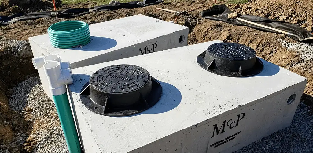 Grease trap installation unit set in place for drainage protection in Pueblo, CO