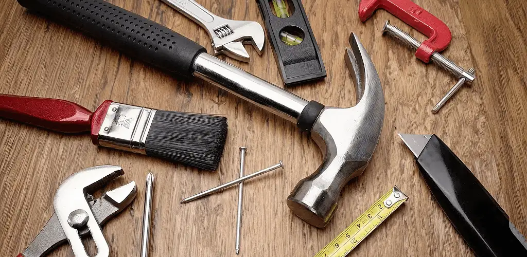 Handyman tools laid out for home repair and maintenance work in Pueblo, CO