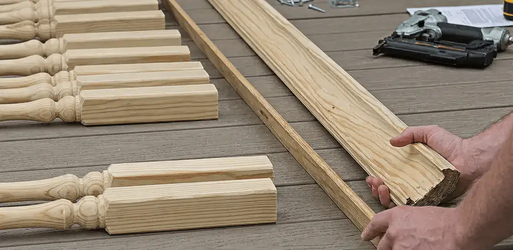 Handrail installation materials and wood components for stair rail work in Pueblo, CO
